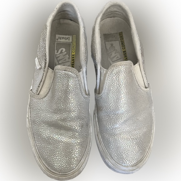 Woman’s Vans Asher Deluxe Iridescent Ortholite Snake Skin Slip-on Vans 🌵7 - Picture 7 of 8